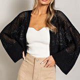 EYELET KNIT CARDIGAN, eesome