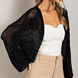 EYELET KNIT CARDIGAN, eesome