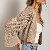 EYELET KNIT CARDIGAN, eesome
