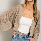 EYELET KNIT CARDIGAN, eesome