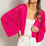 EYELET KNIT CARDIGAN, eesome