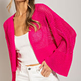 EYELET KNIT CARDIGAN, eesome