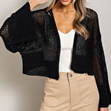 EYELET KNIT CARDIGAN, eesome