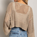 EYELET KNIT CARDIGAN, eesome
