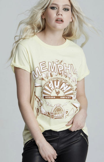 Sun Records X Elvis Presley Memphis Fitted Tee, Recycled Karma