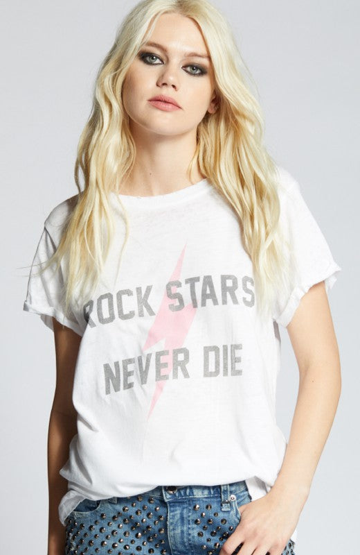 Rock Stars Never Die Burnout Tee , Recycled Karma