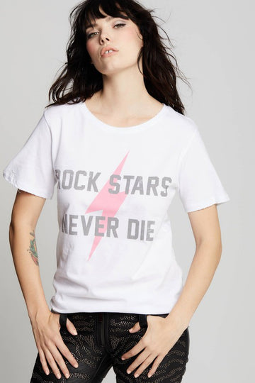 Rock Stars Never Die Boyfriend Tee, Recycled Karma