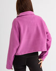 Pocket Detail Boxy Fleece Pullover Sweater (Various colors), Le Lis