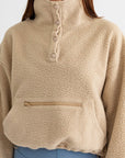 Pocket Detail Boxy Fleece Pullover Sweater (Various colors), Le Lis