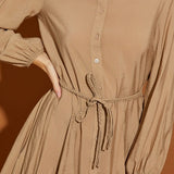 TWISTED BELT SHIRT DRESS, Mustard Seed