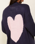 Open Front Cardi With Back Heart, Timing