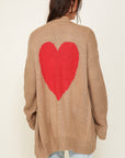 Open Front Cardi With Back Heart, Timing