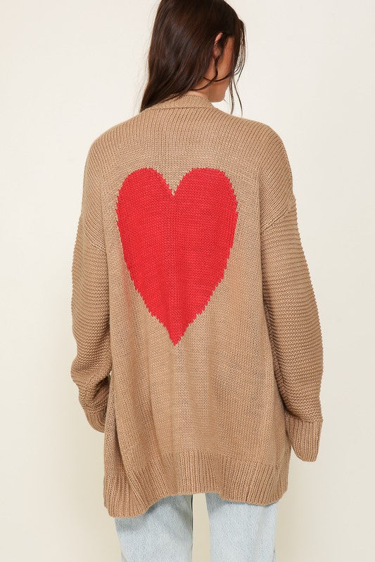 Open Front Cardi With Back Heart, Timing