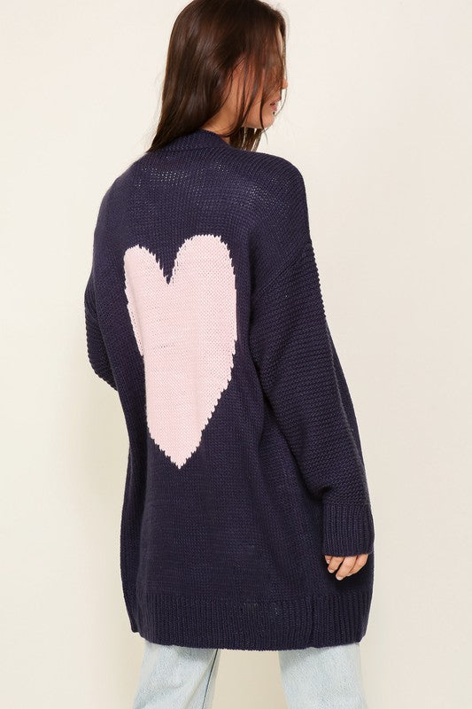 Open Front Cardi With Back Heart, Timing