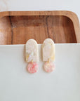 Rory Earrings - Cream & Coral