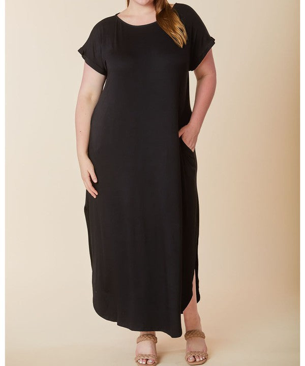 BAMBOO MAXI DRESS, Fabina (Plus Only)