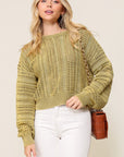 Acid Wash Round Neck Sweater (Various Colors), Timing