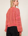 Acid Wash Round Neck Sweater (Various Colors), Timing