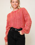 Acid Wash Round Neck Sweater (Various Colors), Timing