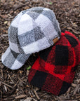 CC Buffalo Plaid - Checkered Pattern Sherpa Cap