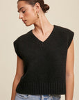 Soft Touch Cropped Knit Vest, Listicle (Various colors)