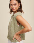 Soft Touch Cropped Knit Vest, Listicle (Various colors)