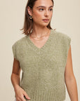 Soft Touch Cropped Knit Vest, Listicle (Various colors)