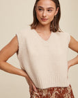 Soft Touch Cropped Knit Vest, Listicle (Various colors)