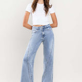 High Rise Stretch Wide Leg Jeans, Vervet by Flying Monkey