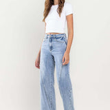 High Rise Stretch Wide Leg Jeans, Vervet by Flying Monkey