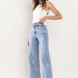 High Rise Stretch Wide Leg Jeans, Vervet by Flying Monkey