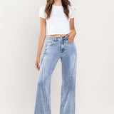 High Rise Stretch Wide Leg Jeans, Vervet by Flying Monkey