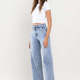 High Rise Stretch Wide Leg Jeans, Vervet by Flying Monkey