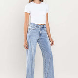 High Rise Stretch Wide Leg Jeans, Vervet by Flying Monkey