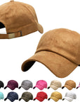 KBETHOS - SUEDE BASEBALL CAP: Light Brown