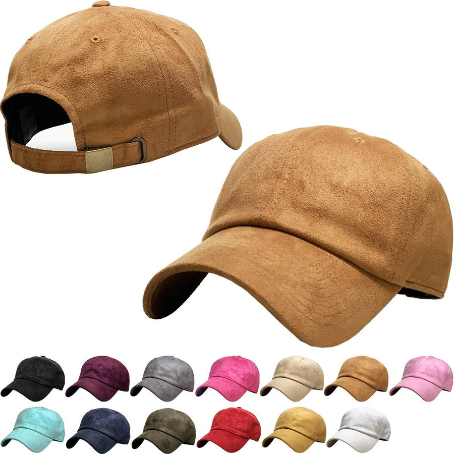 KBETHOS - SUEDE BASEBALL CAP: Light Brown