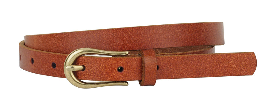 Most Wanted USA - Basic Skinny Equestrian Buckle Leather Belt