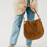 Pretty Simple - Rosalie Rivet Suede Hobo Bag