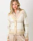 Mystree Plaid Sweater Cardigan