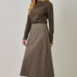 Mystree - Essential Wool Blend Midi Skirt