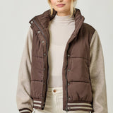 Mystree - Mixed Media Puffer Jacket