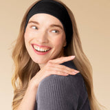 KITSCH - Recycled Fabric Ribbed Elastic Headbands 2pc Set - Black