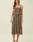 Mystree - Pleated Glitter Cami Dress