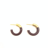 Accessory Jane - Mini LIZ Hoop Earrings In Dark Maroon