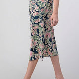 Hashttag - Floral Print Bias Skirt