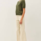 Be Cool - POINTELLE SHORT SLEEVE CARDIGAN