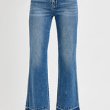 RISEN Raw Hem Ankle Bootcut Jeans (Plus Size only)