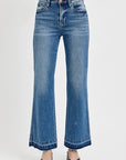 RISEN Raw Hem Ankle Bootcut Jeans (Plus Size only)