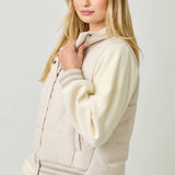 Mystree - Mixed Media Puffer Jacket