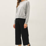 Be Cool - V-NOTCH STITCH CREW NECK SWEATER